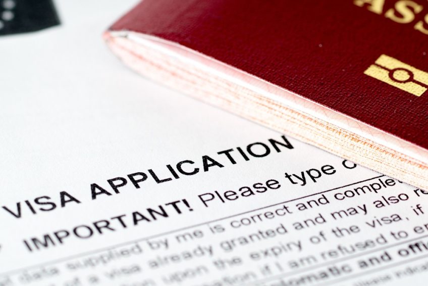 europe union visa application form with passport