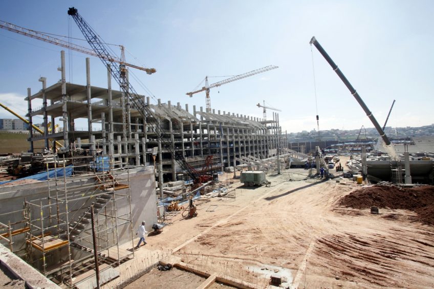 construction site in Sao Paulo, Brazil