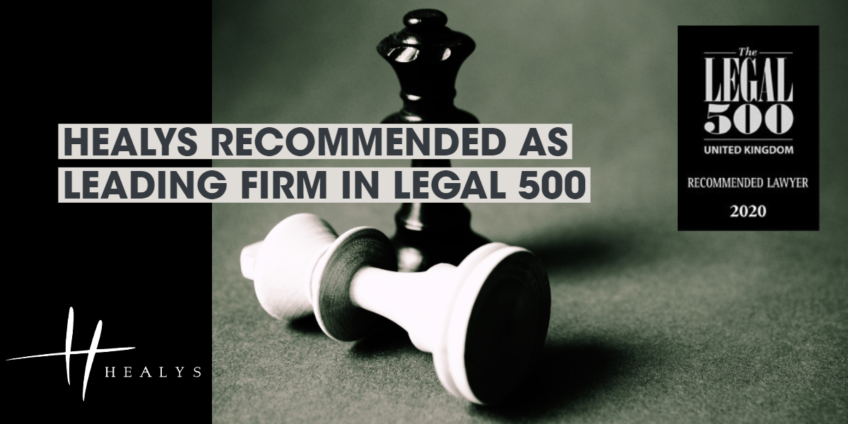 Healys Recommended as Leading Firm in Legal 500