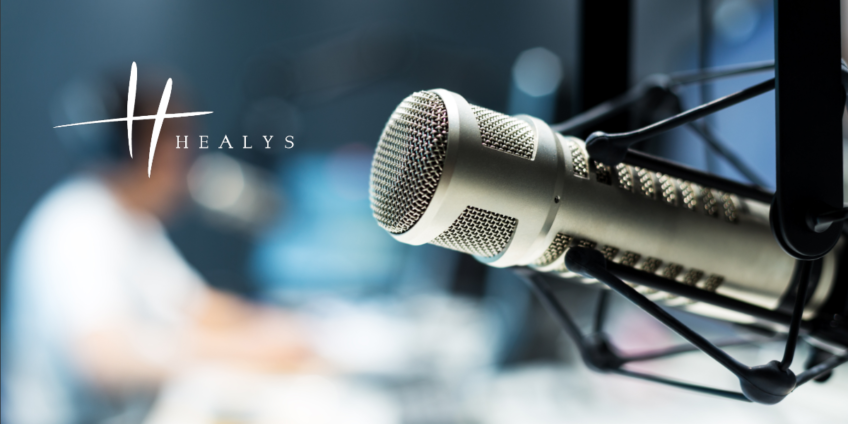 close up of a microphone in a radio station