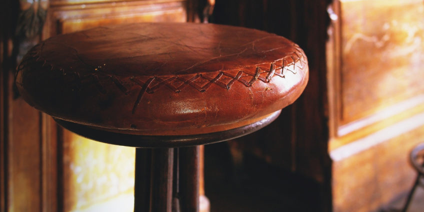 close up of a bar stool